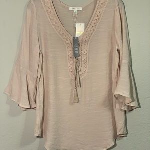New with tags Spence top blouse boho tan size M